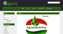 Desktop Screenshot of agroalkatresz.hu